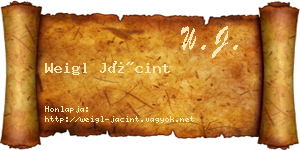 Weigl Jácint névjegykártya